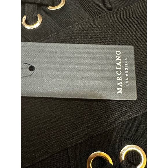 Marciano NWT Black XXS Bandage Bodycon Mini Dress - Picture 9 of 12